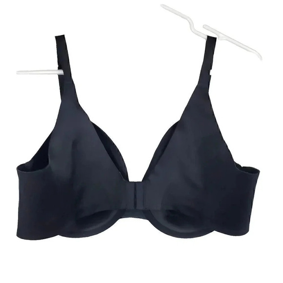 SOMA Vanishing Back Full Coverage Bra‎ SZ 40D Black Molded Cup Adjustable Strap - Picture 2 of 4